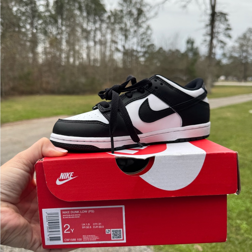 Nike Black and White Sneakers Dunk Low